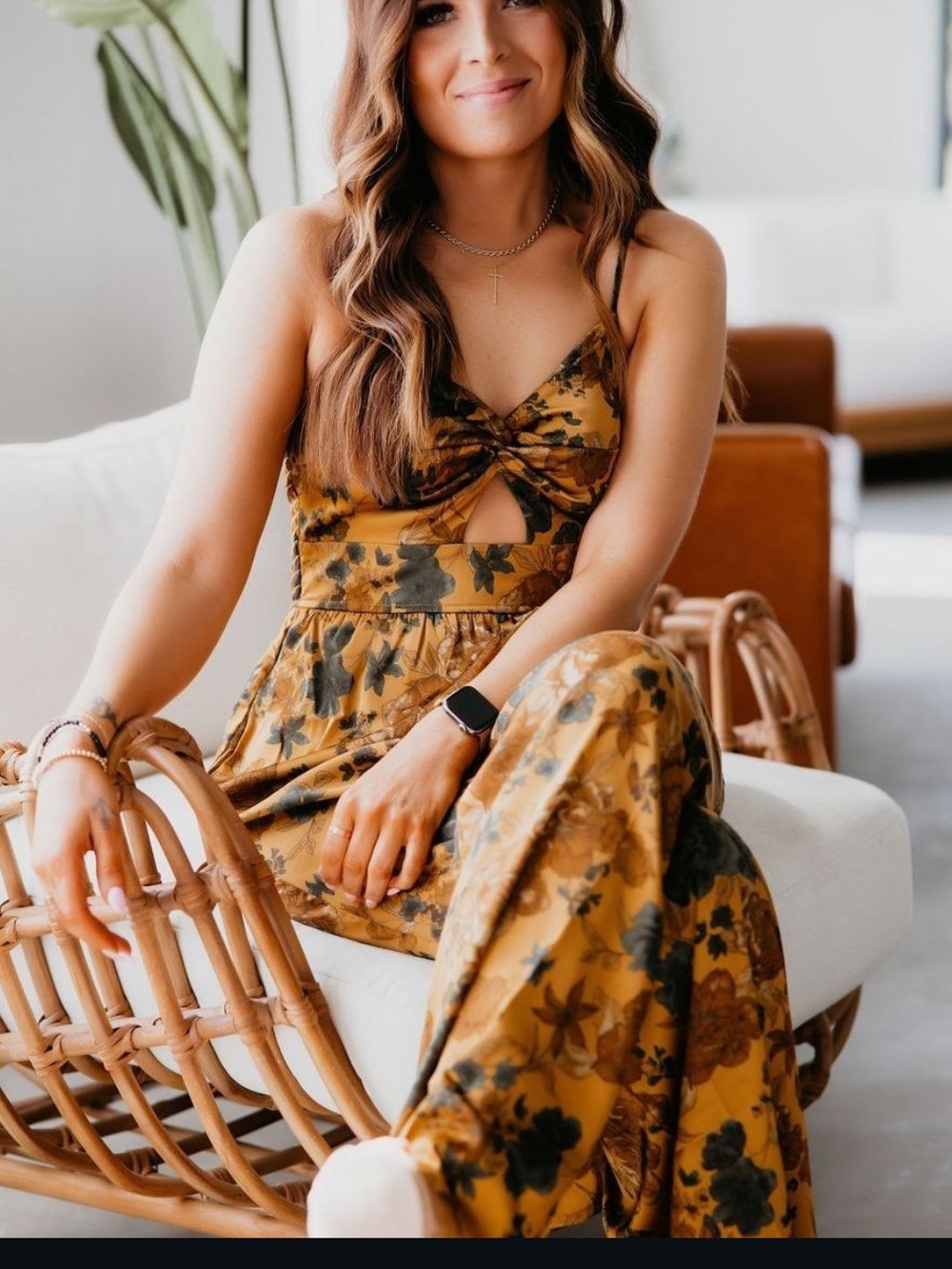 Floral Cutout Jumpsuit